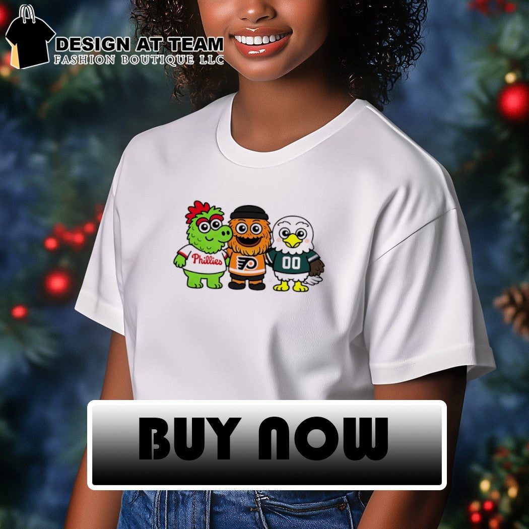Phanatic,Gritty and Swoop Philly sports cute mascot shirt