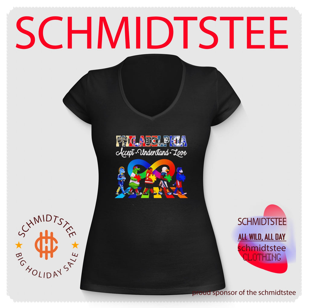 Philadelphia Accept Understand Love Autism Awareness Mascot Graphic shirt