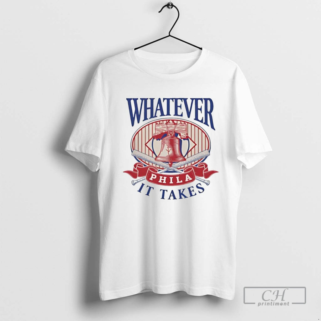 Philadelphia Phillies Whatever It Takes Bell Logo T Shirt Sweater