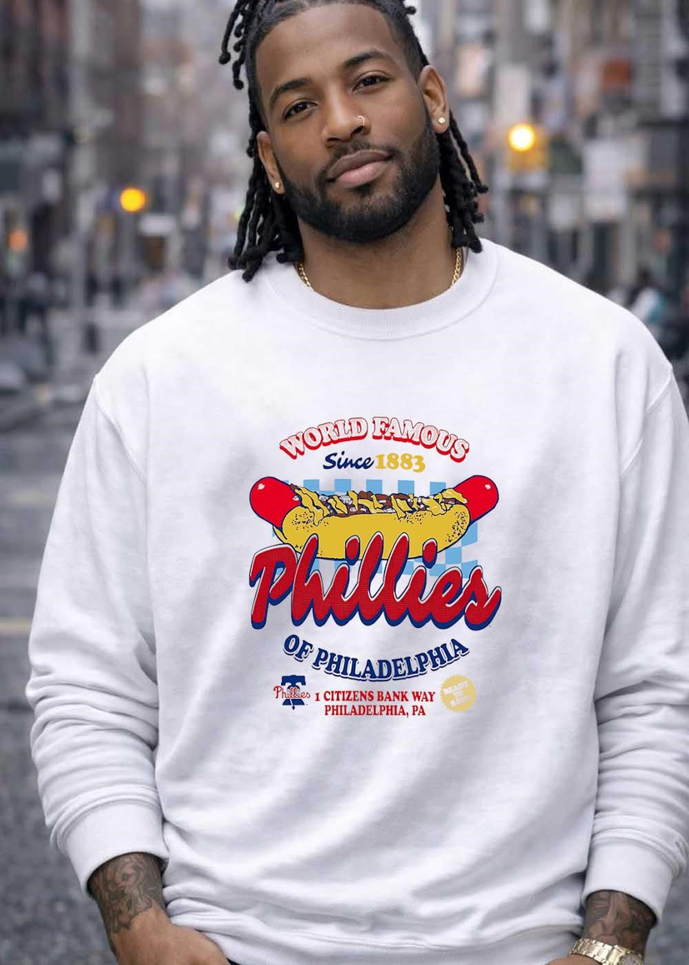 Phillies 1 Citizens Bank Way Philadelphia PA World Famous Since 1883 T-Shirt