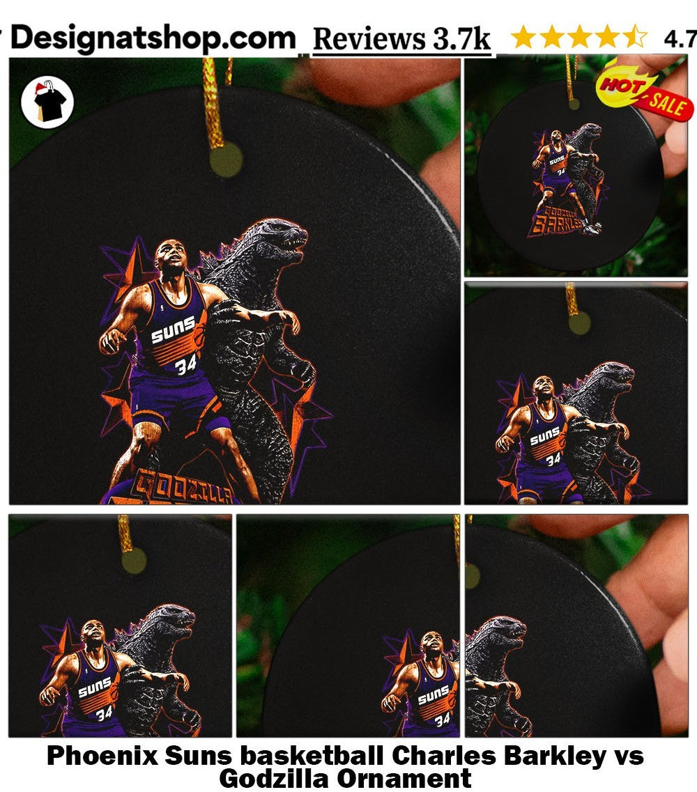 Phoenix Suns basketball Charles Barkley vs Godzilla shirt