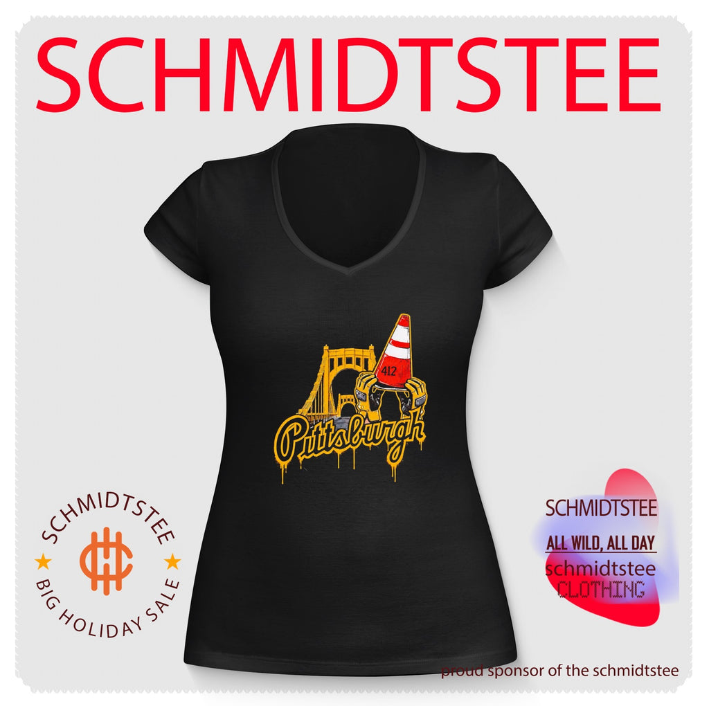 Pittsburgh 412 Construction Cone and Bridge shirt