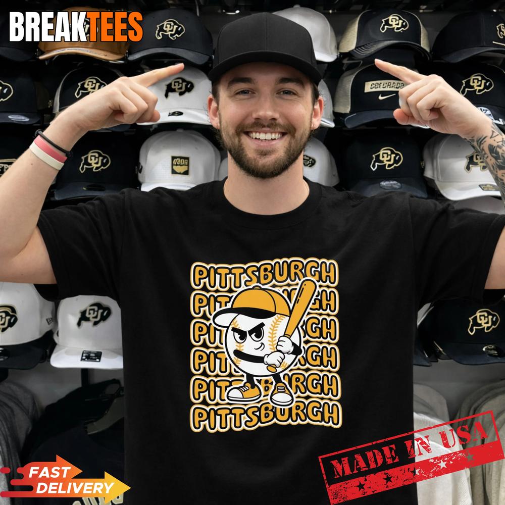 Pittsburgh Baseball Retro Mascot T-Shirt