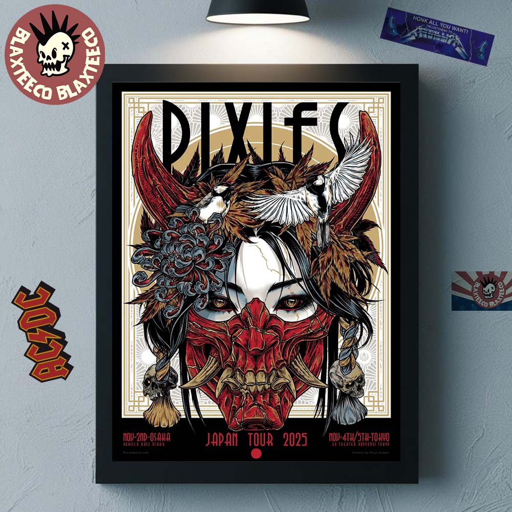 Pixies Japan Tour 2025 Poster For Osaka And Tokyo On November 2 4 And 5 2025 Home Decor Poster Canvas