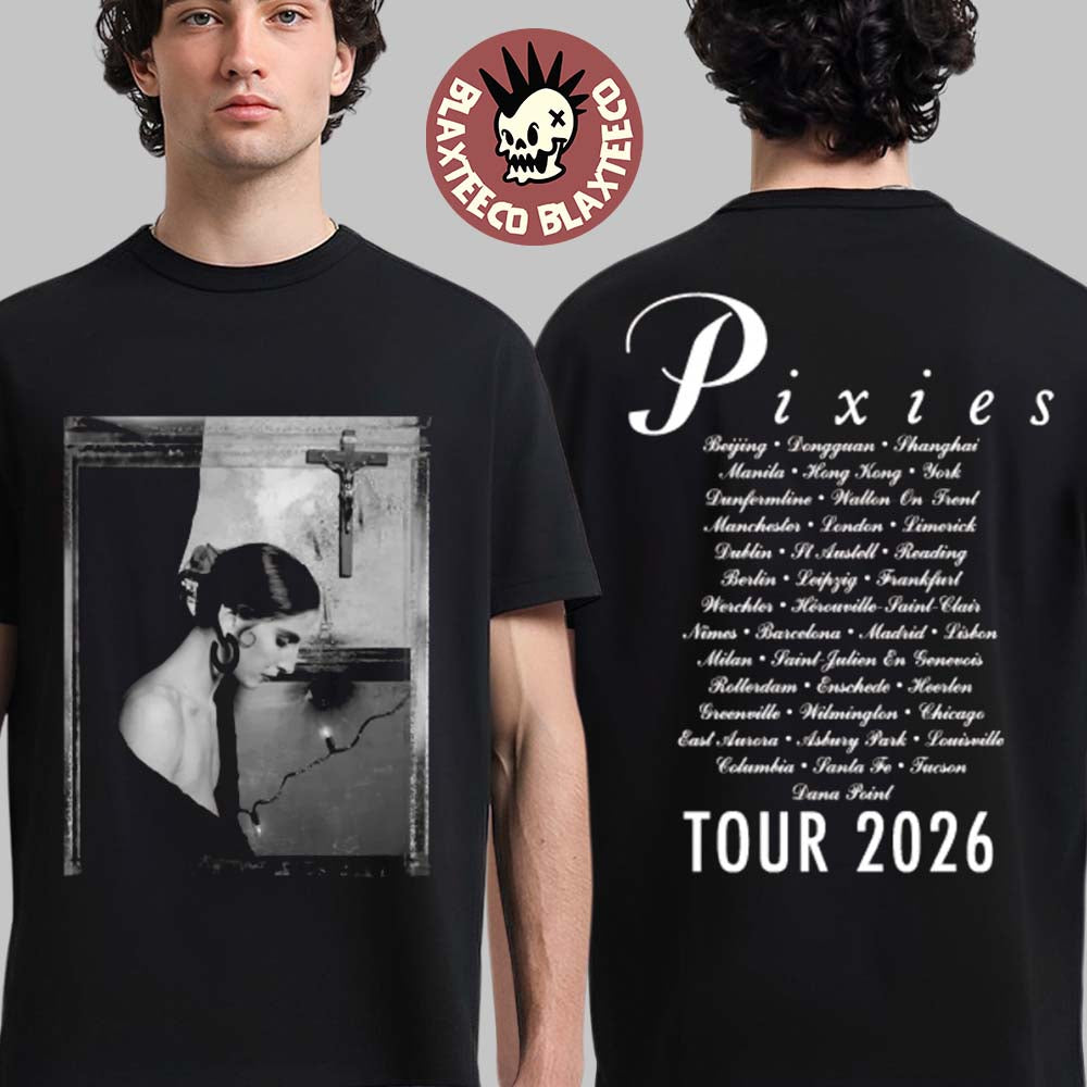 Pixies P40 World Tour 2026 Merch Framed Rosa T-Shirt