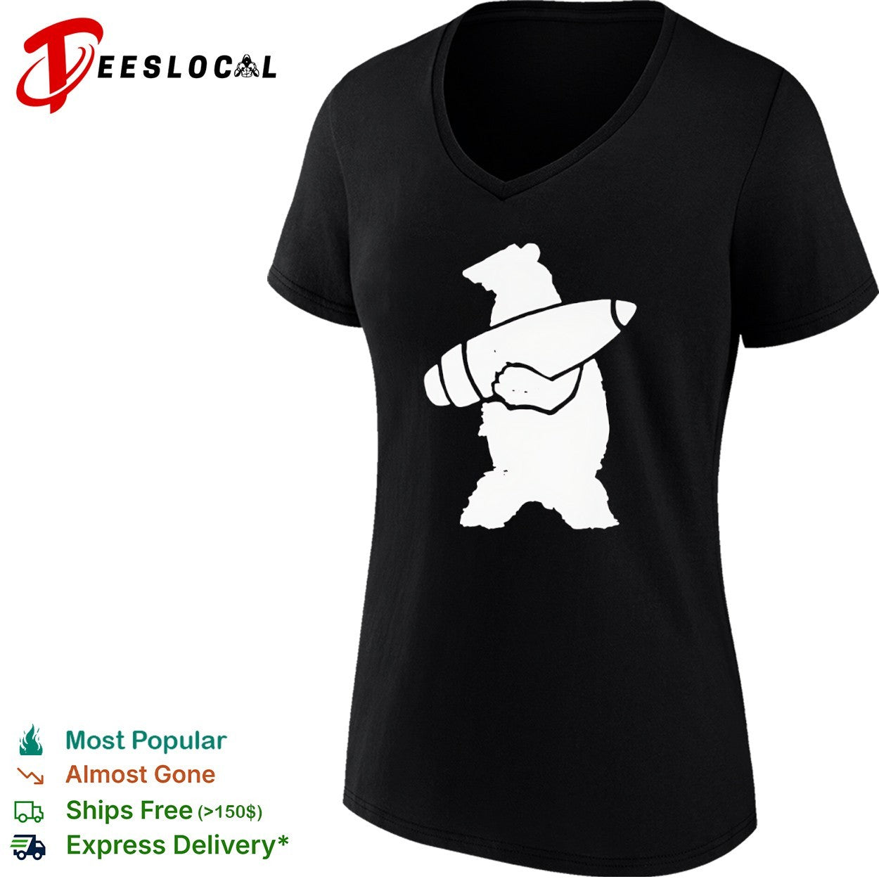 Polar Bear Missile Military War Symbolism Peace Shirt