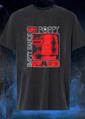 Poppy Empty Hands Graphic Skull Portrait Red Minimalist T-Shirt