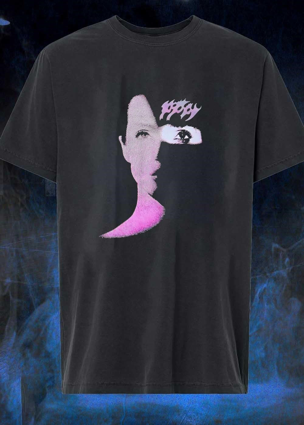 Poppy Portrait Abstract Graphic Pink T-Shirt