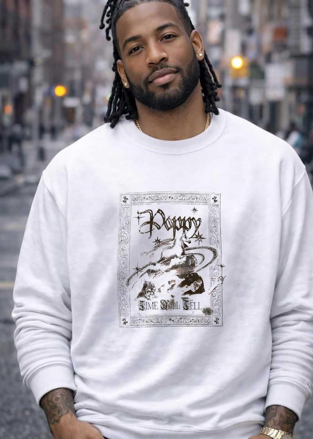 Poppy Time Will Tell Unicorn Celestial Aesthetic Graphic Unisex T-Shirt