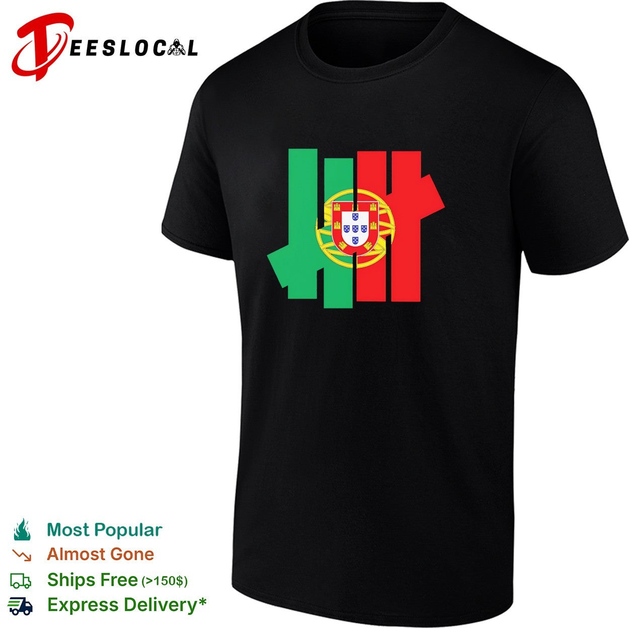 Portugal flag coat of arms Undefeated logo shirt
