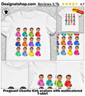 Pregnant Charlie Kirk avatars with multicolored shirt