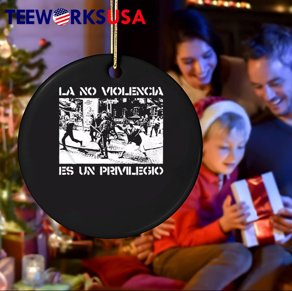 Premium La No Violencia Es Un Privilegio Protest Scene Stencil Art shirt