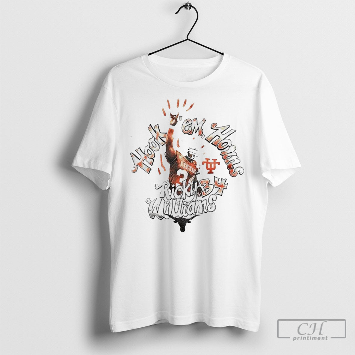 Premium Ricky Williams Horns 34 Texas Longhorns 34 Hook Em Roots Of Fight Name And