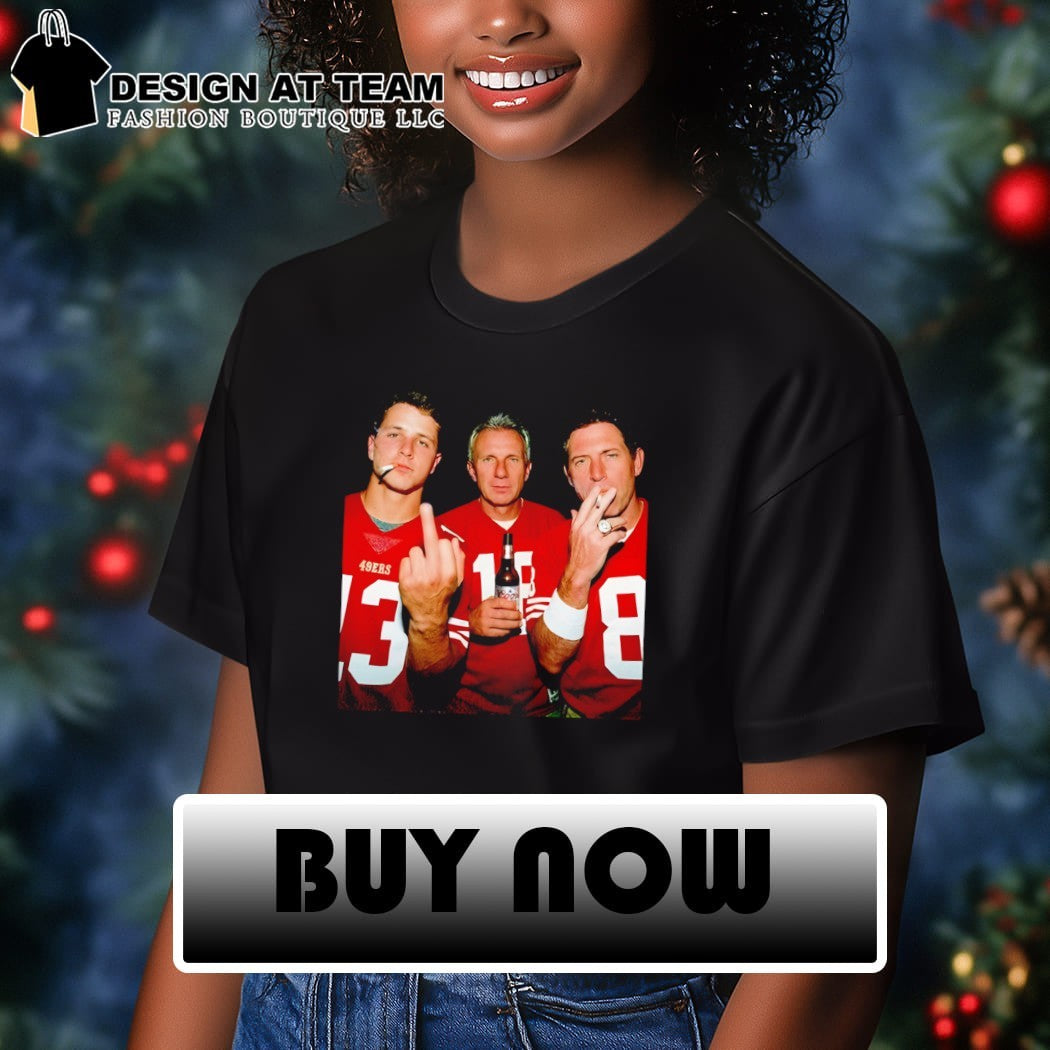 Purdy Montana Young Finger Middle 49ers football graphic shirt