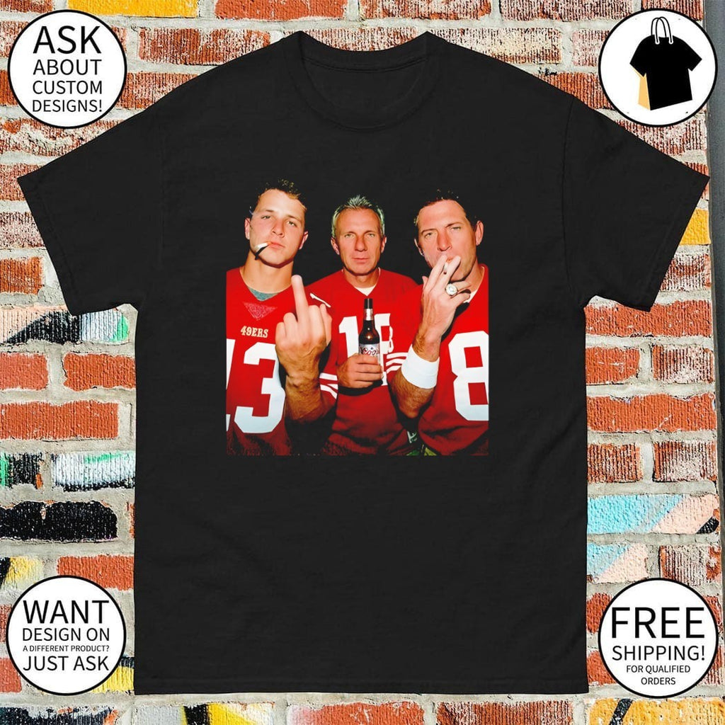 Purdy Montana Young Finger Middle 49ers football graphic shirt