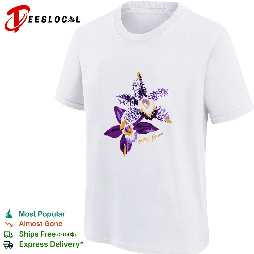 Purple orchid flowers FloGrown shirt