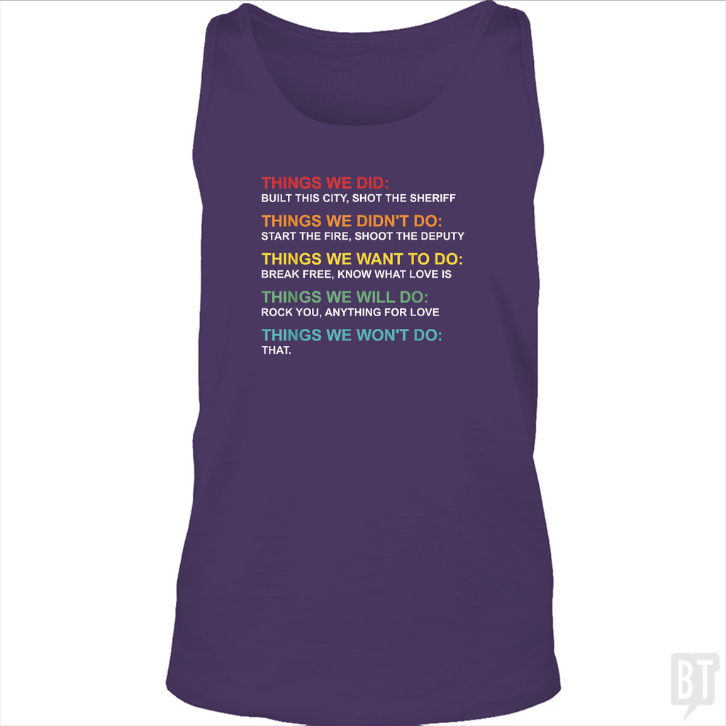 Things We Did Tank Top