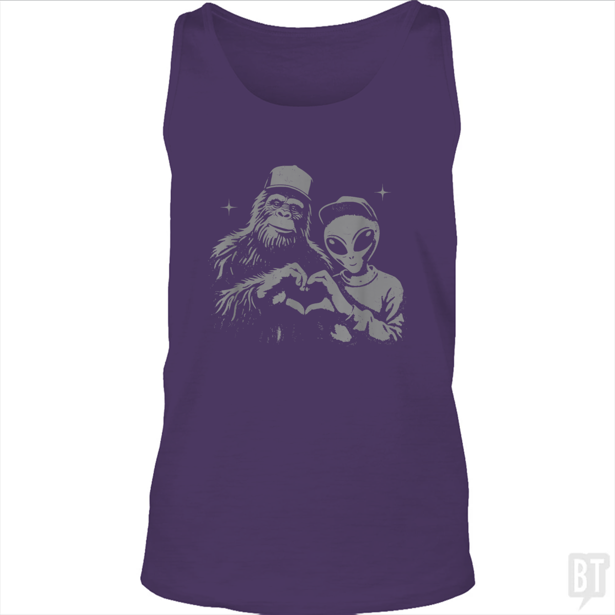 Bigfoot And Alien Tank Top