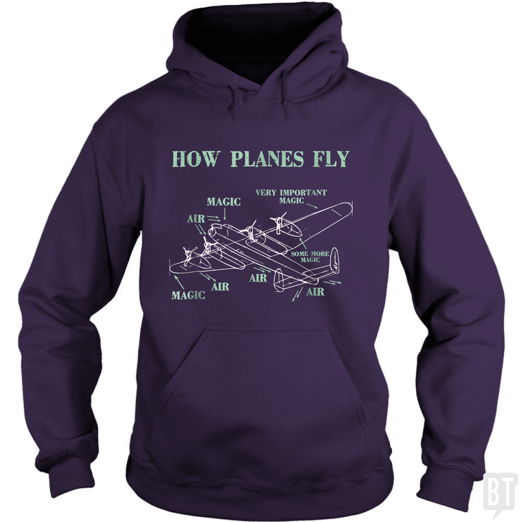 How Planes Fly Funny Aerospace Engineer Pilot Hoodie