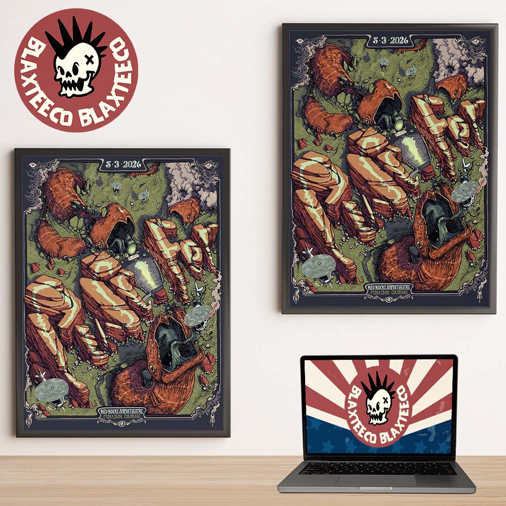 Puscifer Morrison Colorado 2026 Tonight Poster At Red Rocks Amphitheatre On May 3 2026 Home Decor Poster Canvas