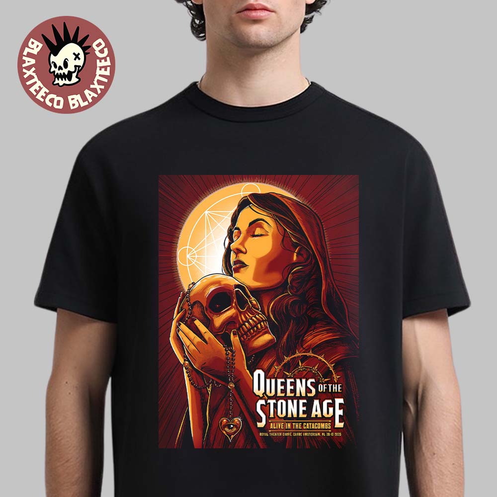 Queens Of The Stone Age Amsterdam Netherlands 2025 Event Poster At Koninklijk Theater Carre On October 26 2025 T-Shirt