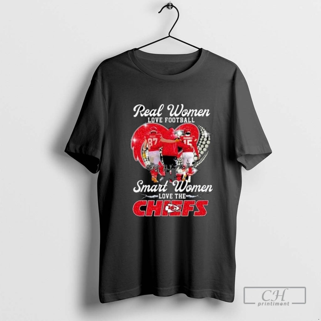 Real Women Love Football Smart Women Love The Kansas City Chiefs Diamond Heart Signatures