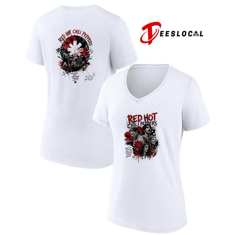 Red Hot Chilly Peppers built on rhythm fire and fearless energy graphic shirt