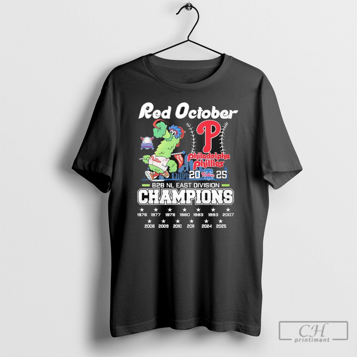 Red October Philadelphia Phillies 2025 B2b Nl East Division Champions Shirt Sweater