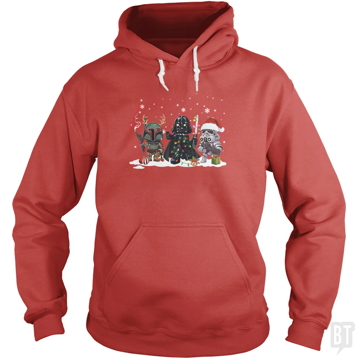 Boba Fett Darth Vader Stormtrooper Christmas Santa Hoodie