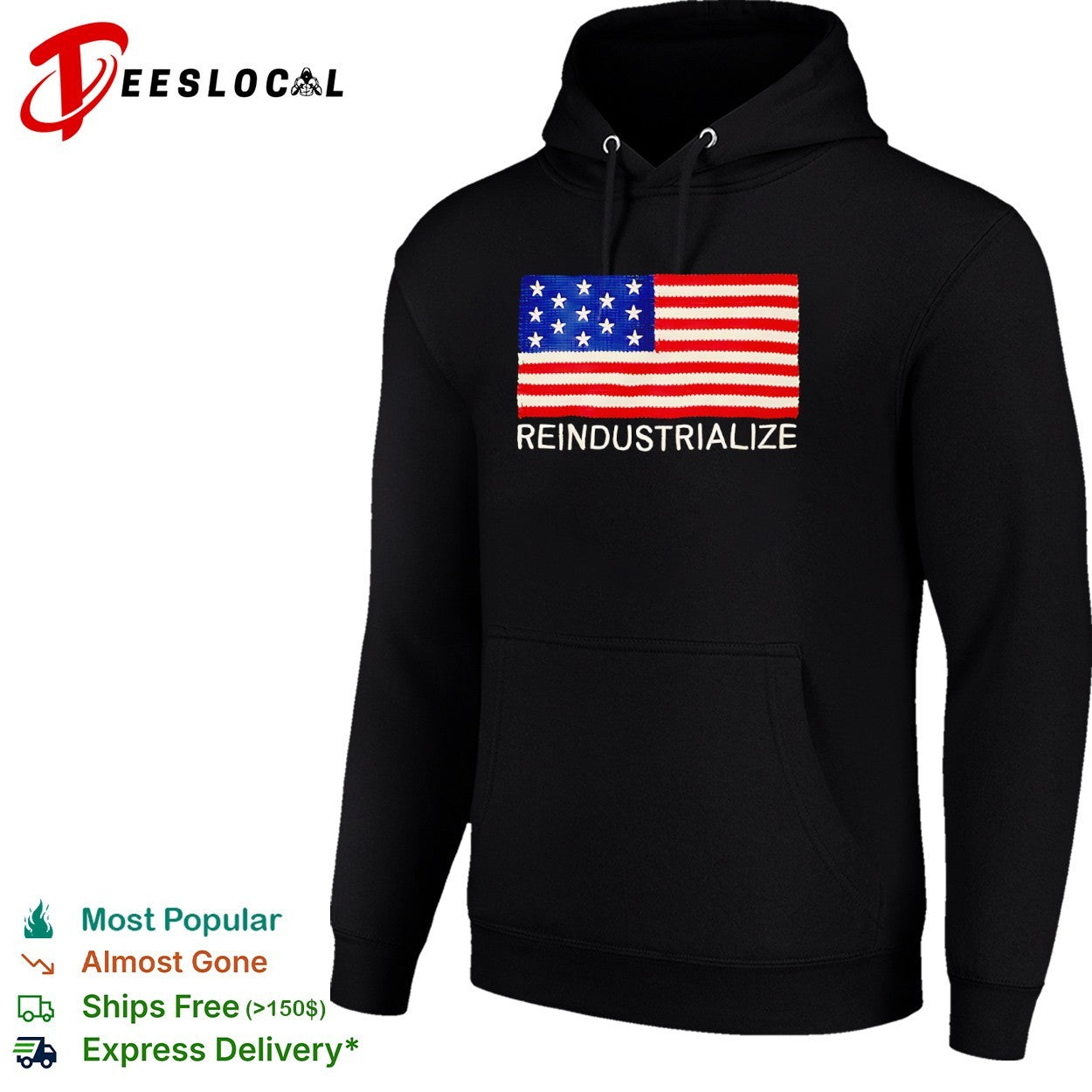Reindustrialize United States Flag shirt