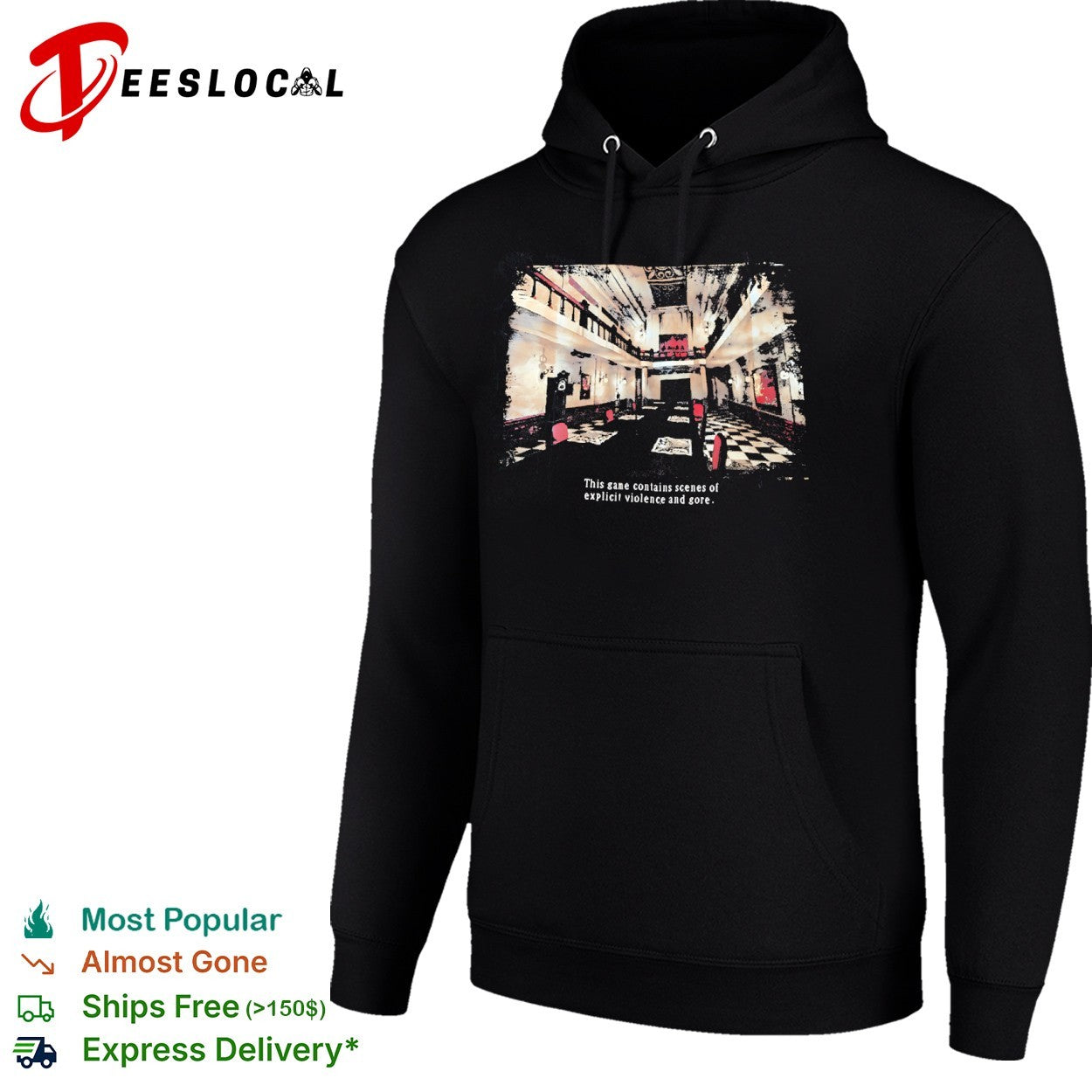 Resident Evil Capcom survival horror mansion hall this game contains scenes shirt