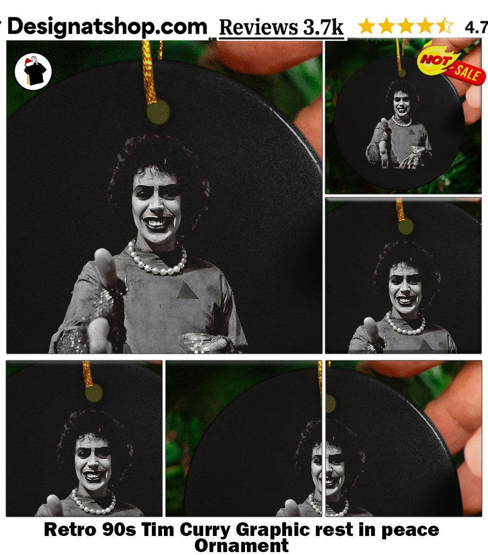 Retro 90s Tim Curry Graphic rest in peace shirt