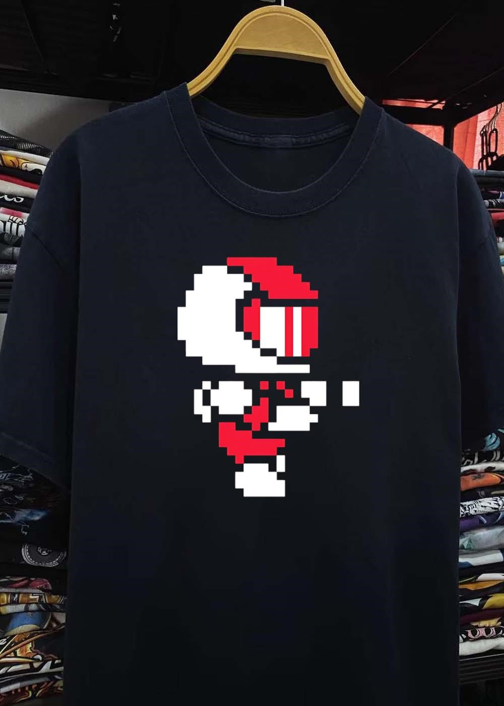 Retro Arcade Pixel Art Racing Driver Fast Speed Track T-Shirt