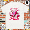 Retro Pumpkin Football In October We Wear Pink Warriors Cancer Survivor shirt