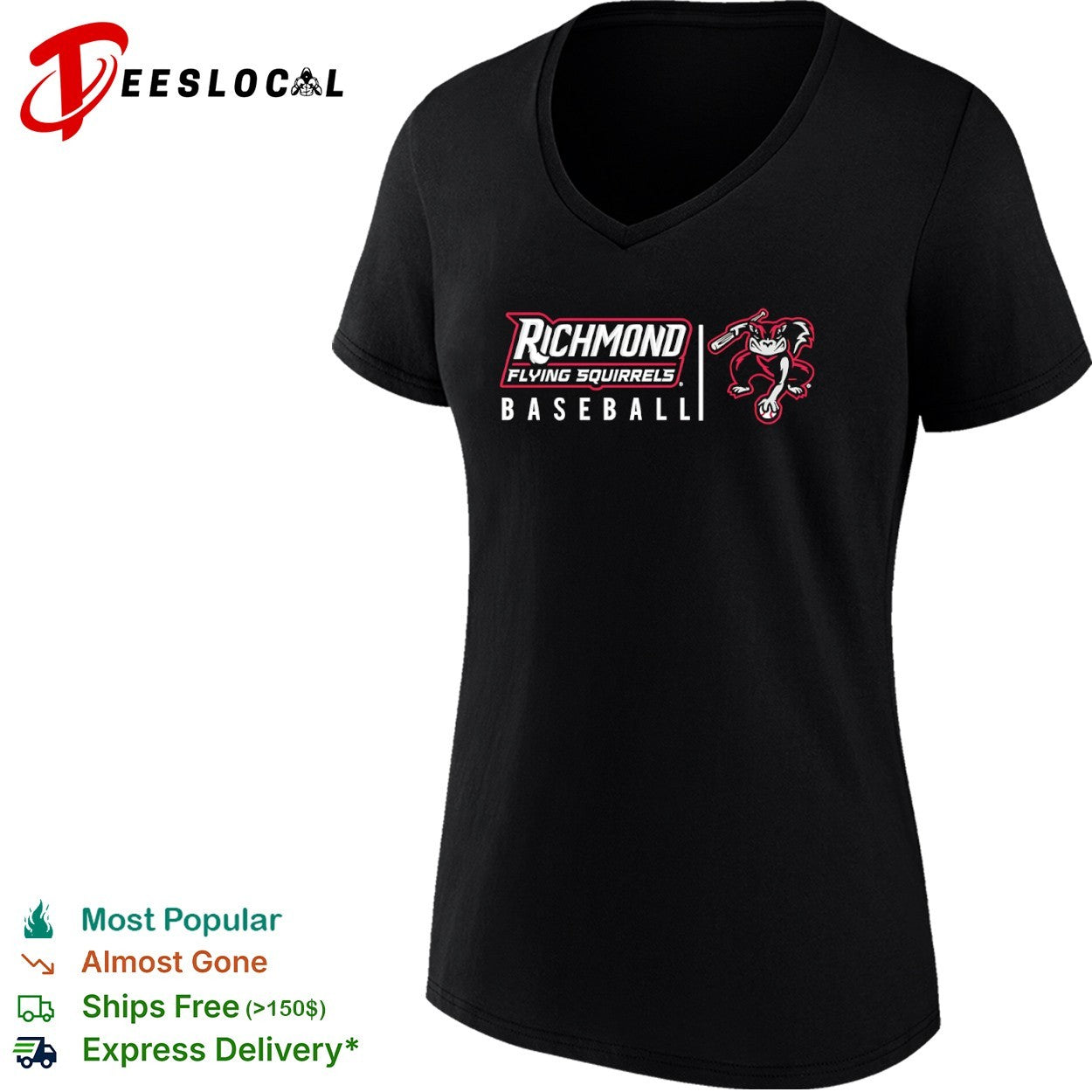 Richmond Flying Squirrels baseball mascot shirt