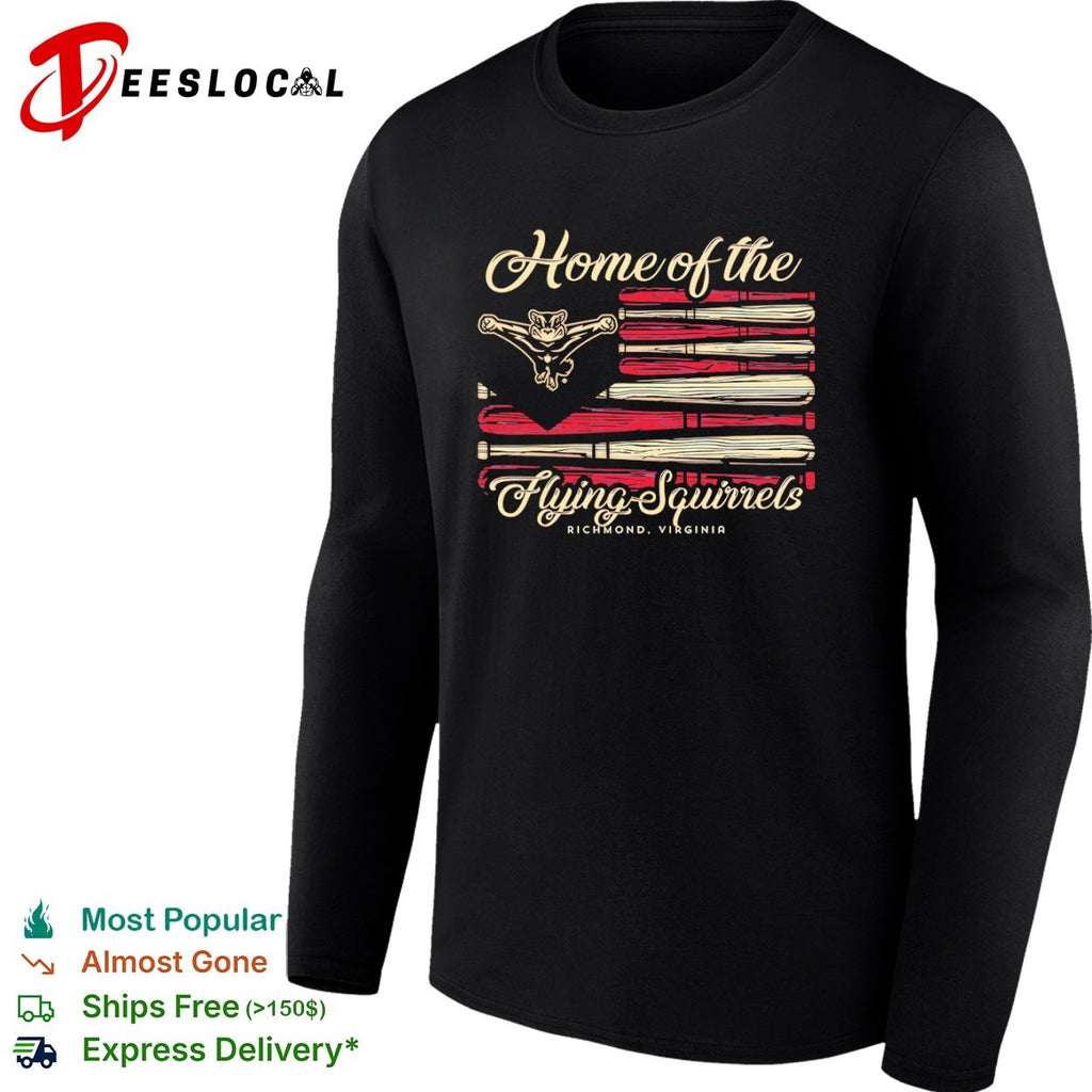 Richmond Flying Squirrels home of the Virginia flag shirt