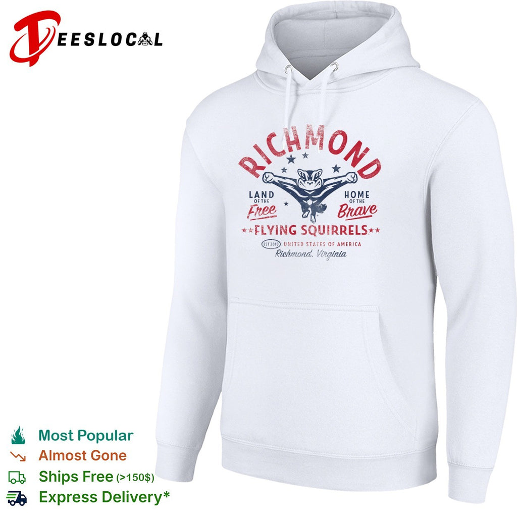 Richmond Flying Squirrels land of the free home of the brave United States of America shirt