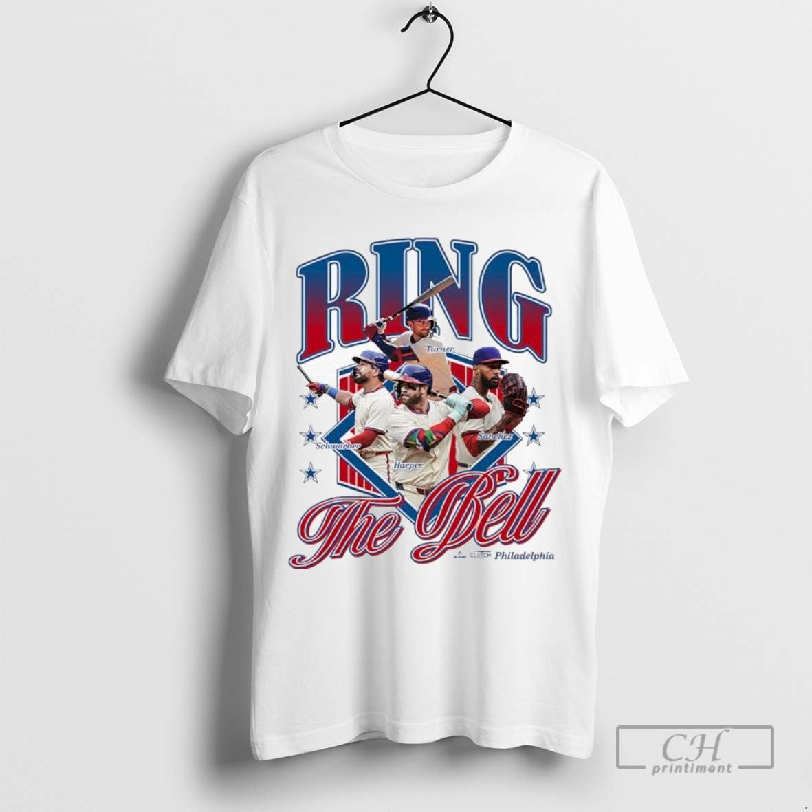 Ring The Bell Philadelphia Phillies Turner Harper Schwarber Sanchez Player Name Ladies