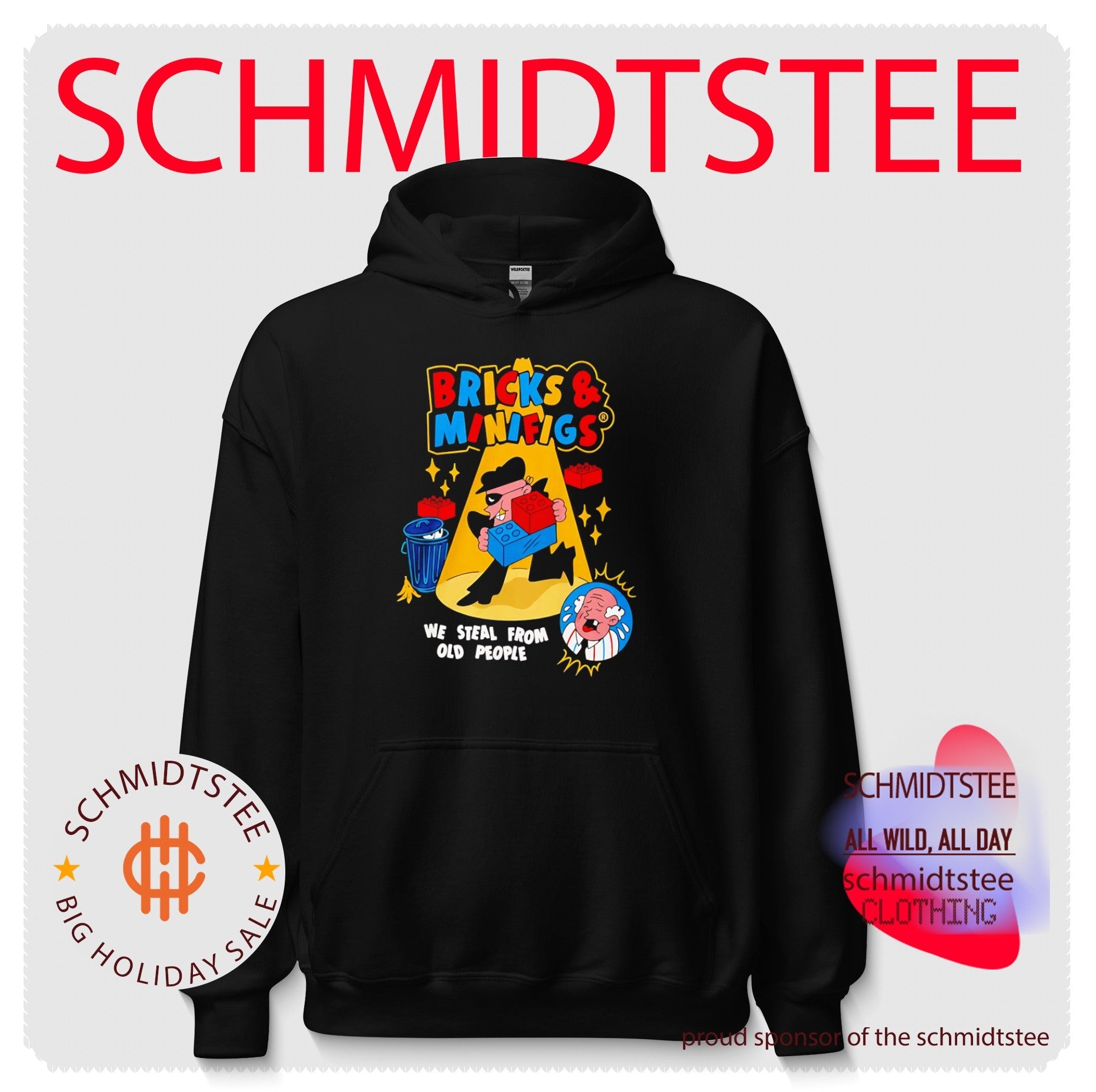 Robber Character We Steal From Old People Spotlight Scene Bricks And Minifigs Shirt