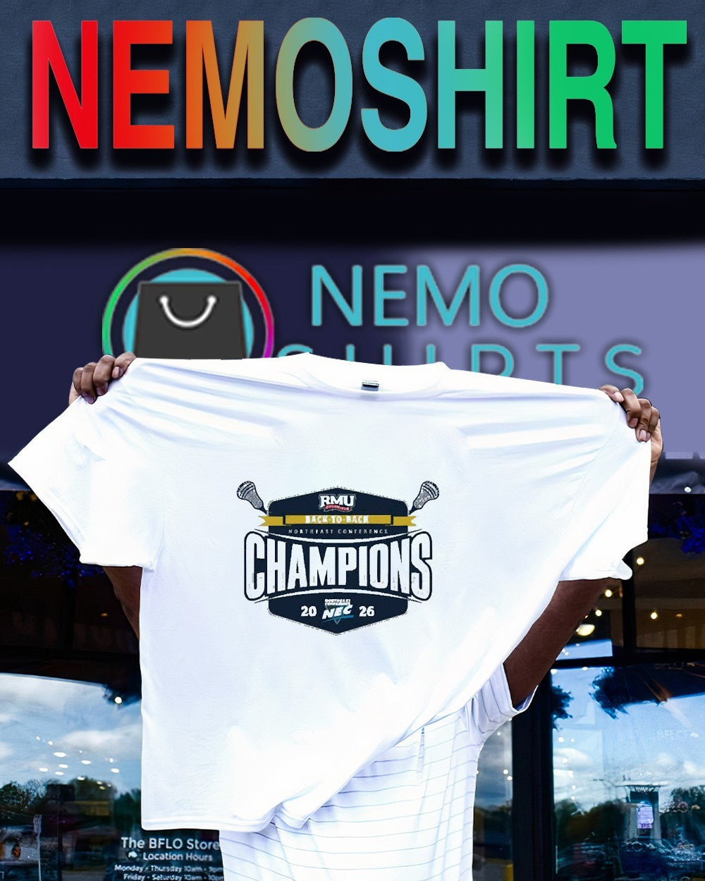 Robert Morris Colonials back to back Northeast conference champions 2026 shirt