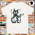 Rock Star Cat puck music graphic shirt