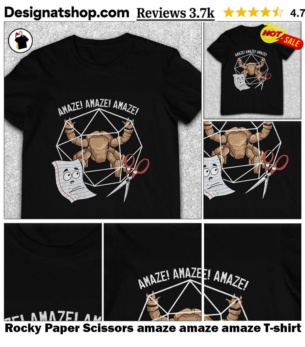 Rocky Paper Scissors amaze amaze amaze shirt