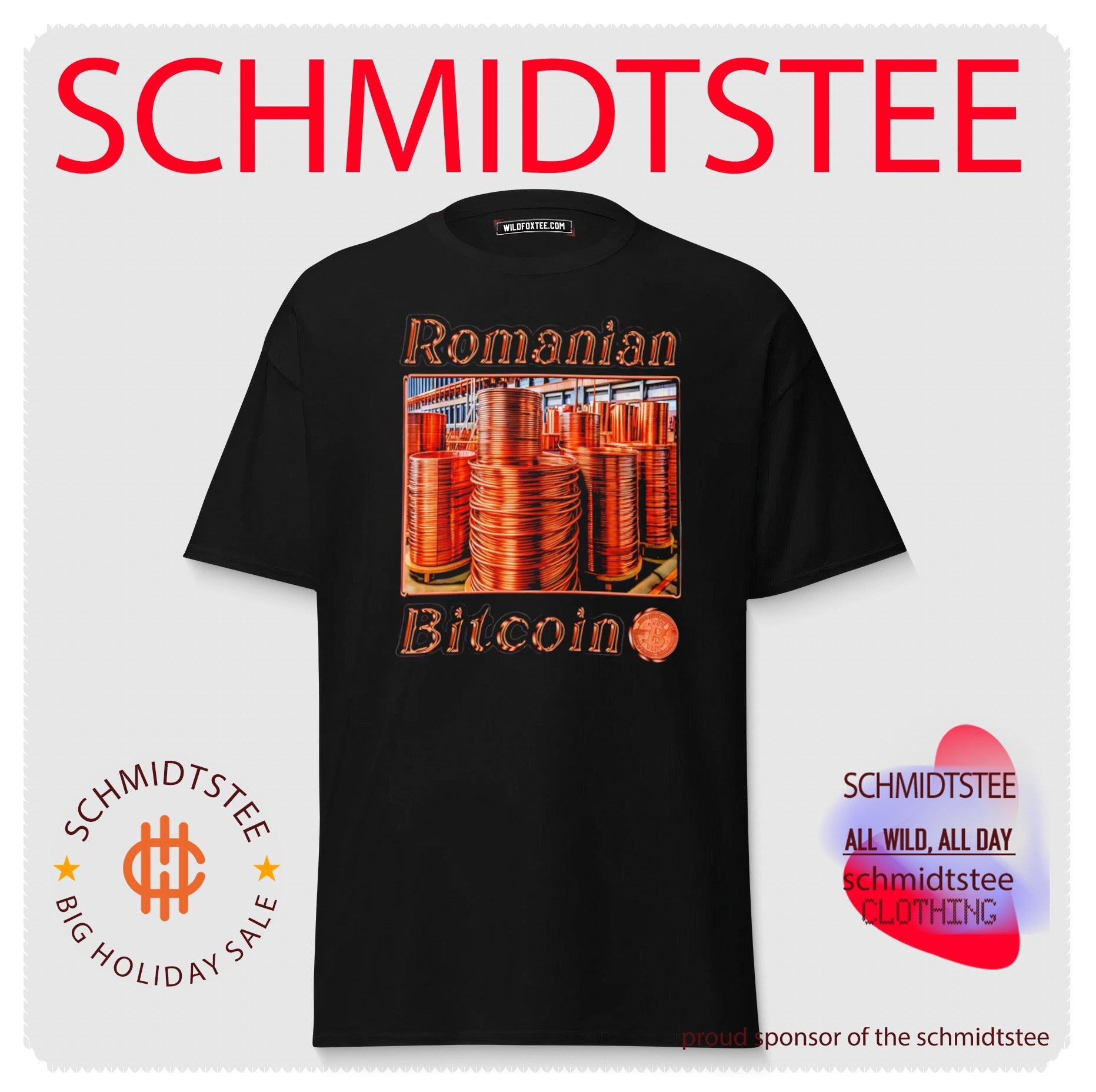Romanian Bitcoin Copper Wire Spools crypto shirt