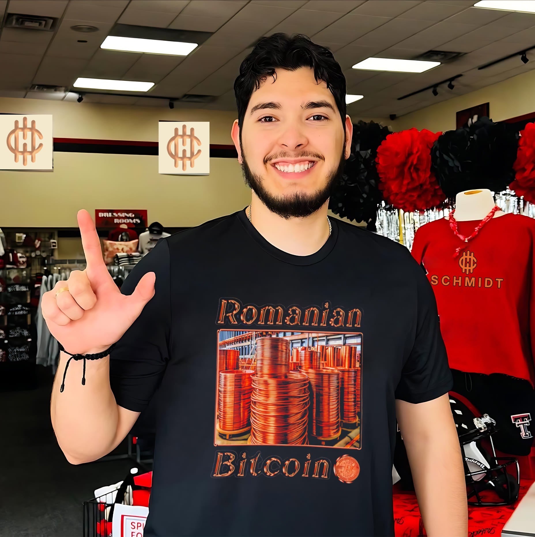 Romanian Bitcoin Copper Wire Spools crypto shirt