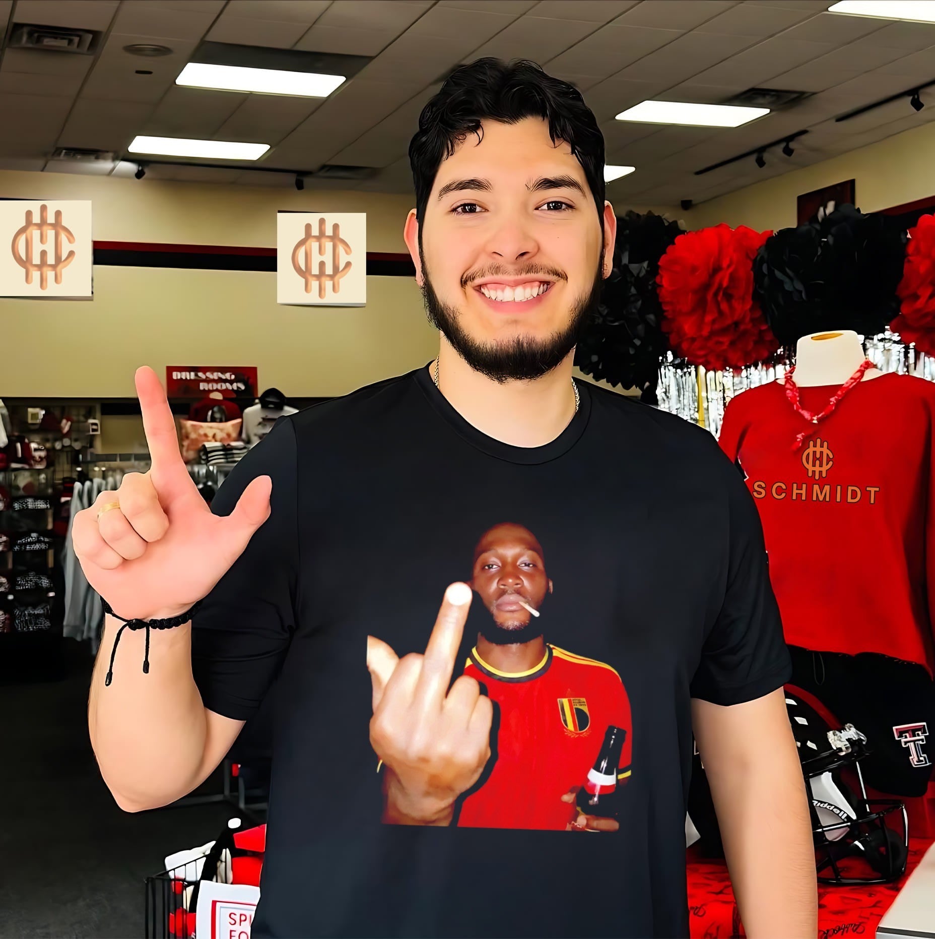 Romelu Lukaku Belgium National Team Middle Finger shirt