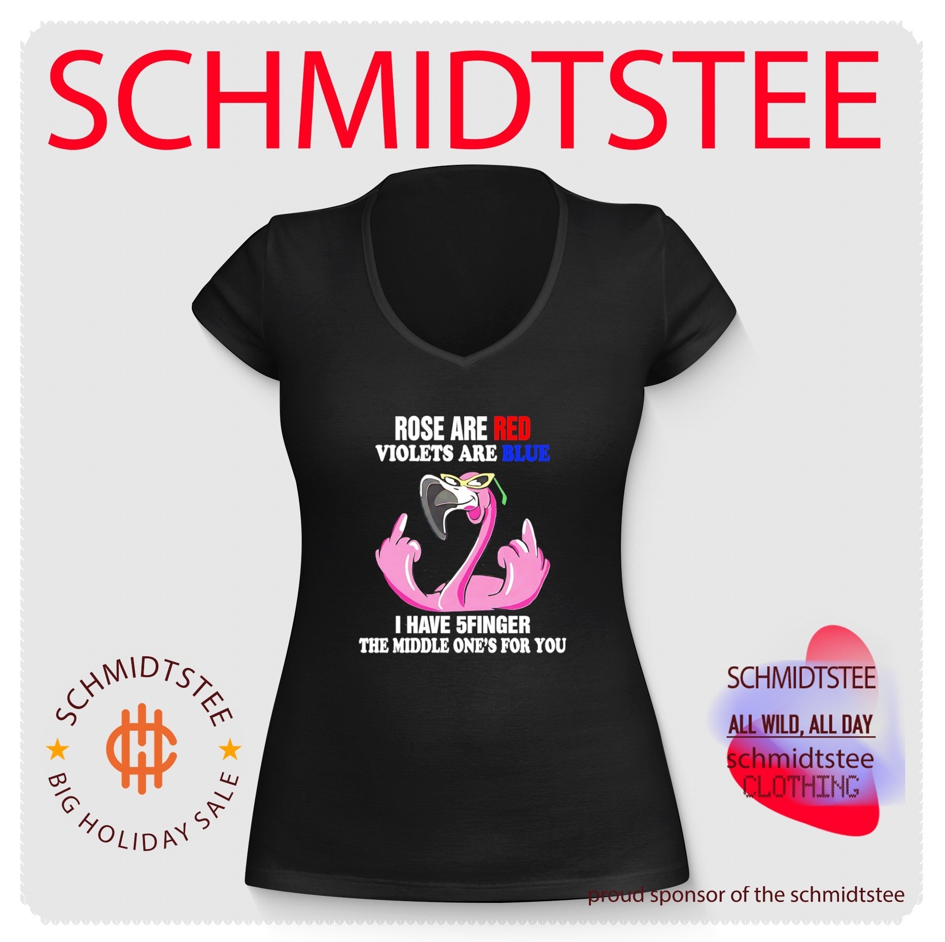 Roses Are Red Violets Are Blue I Have 5 Fingers the Middle One Is for You shirt
