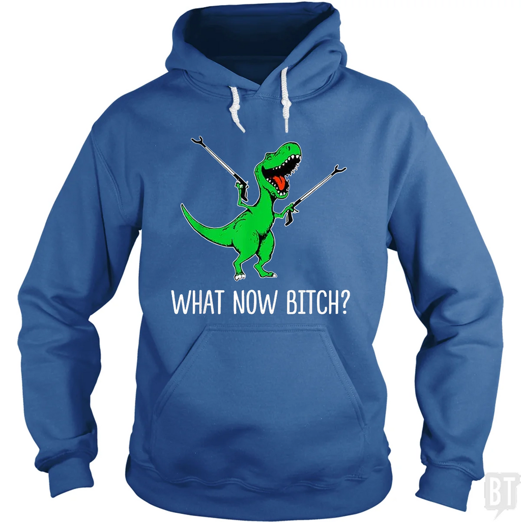 What Now Bitch T-Rex Hoodie