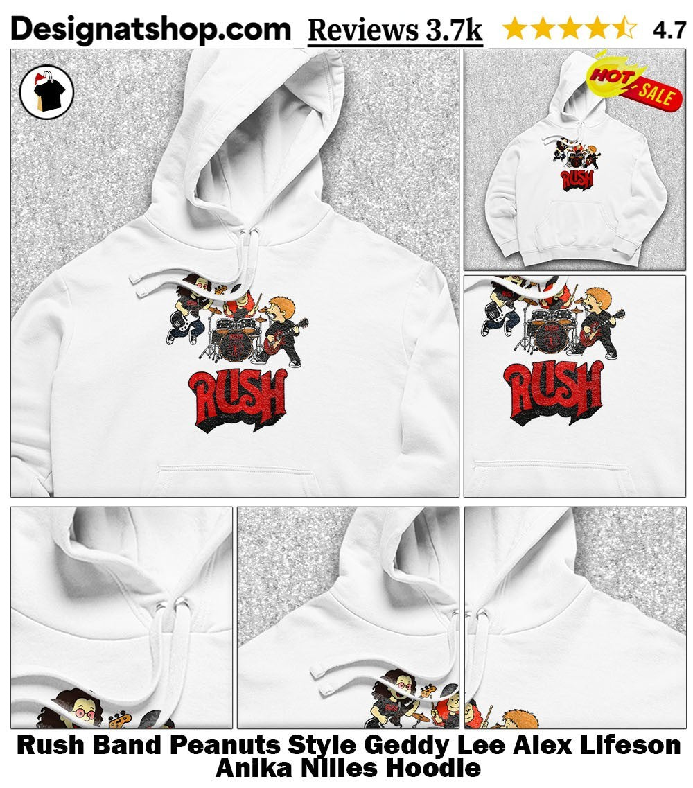 Rush Band Peanuts Style Geddy Lee Alex Lifeson Anika Nilles shirt