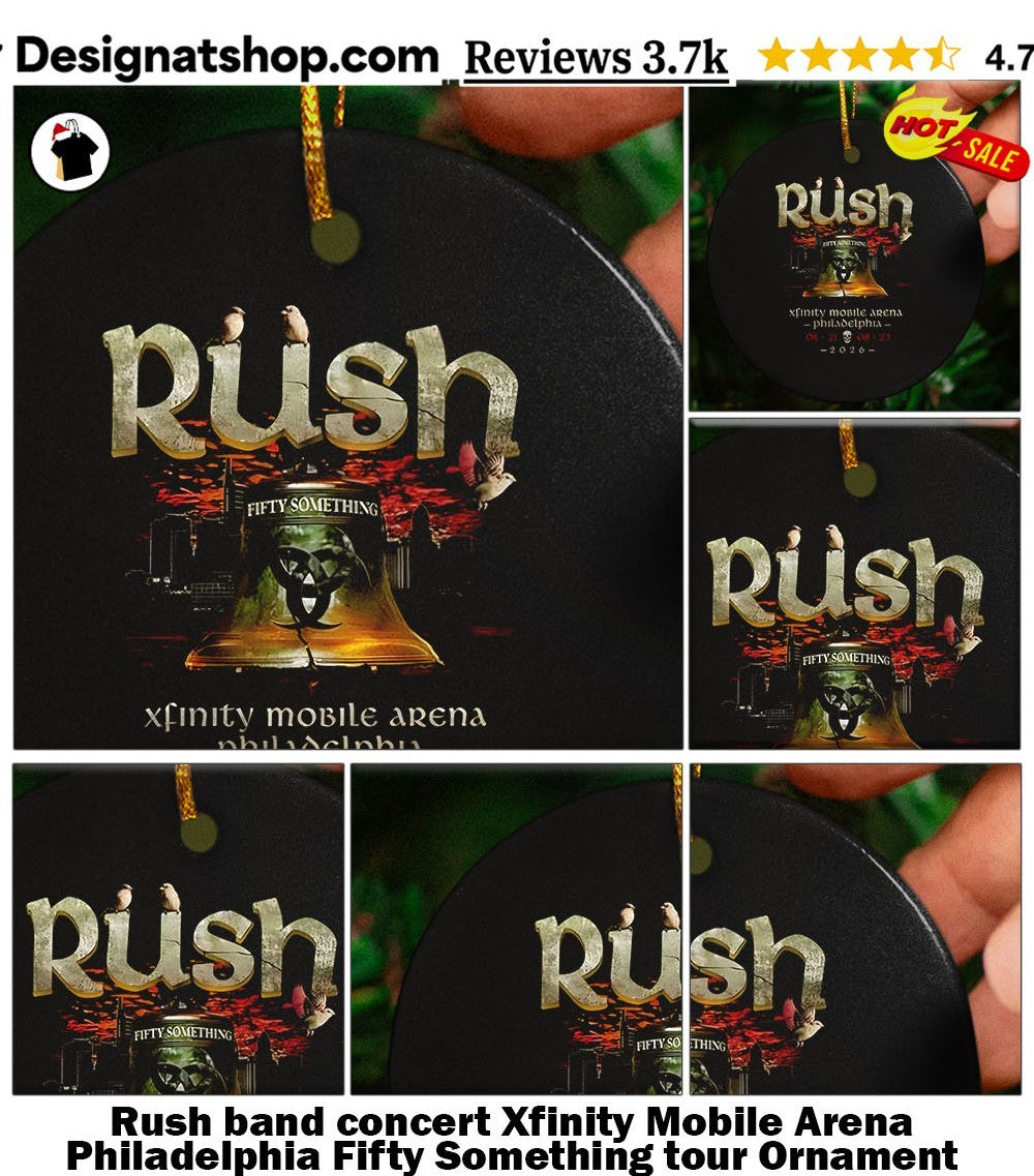 Rush band concert Xfinity Mobile Arena Philadelphia Fifty Something tour shirt