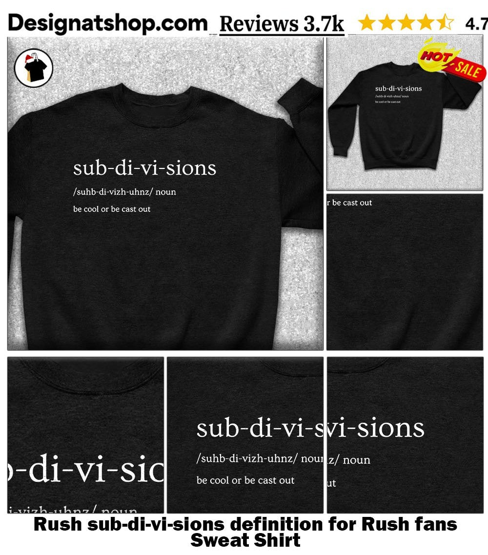 Rush sub-di-vi-sions definition for Rush fans shirt